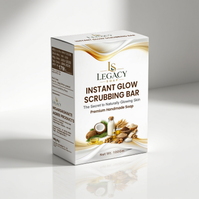 Natural Instant Glow Scrubbing Soap (Pack of 2)