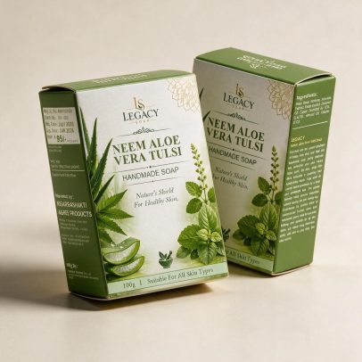 Luxury Handmade Aloe Neem Tulsi Soap (Pack of 3)